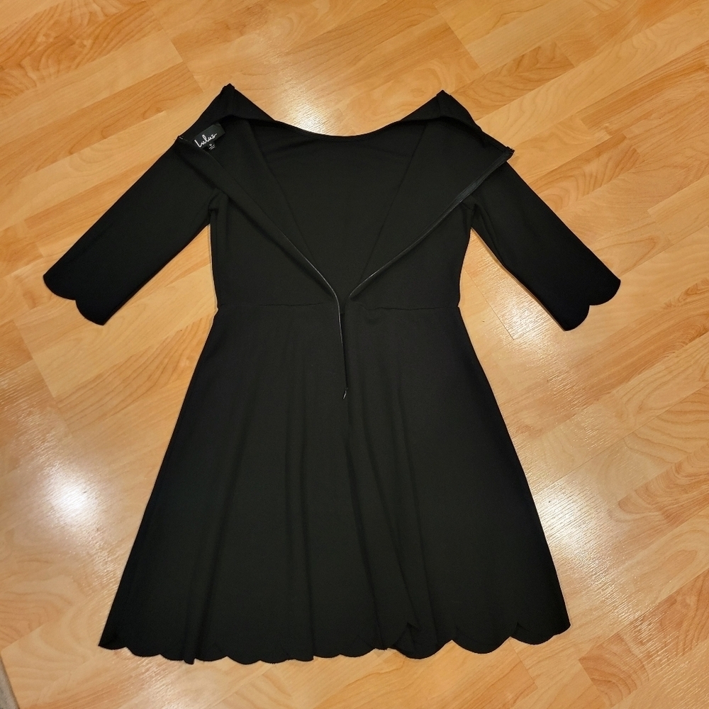 Lulus Cumulonimbus Cloud Black Skater Dress Size Small - Picture 8 of 9